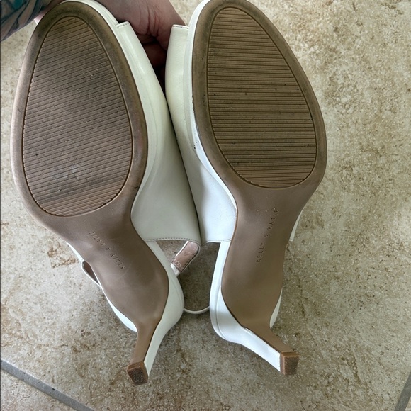 KELLY & KATIE Nerani White Heels size 9.5 - Picture 7 of 10